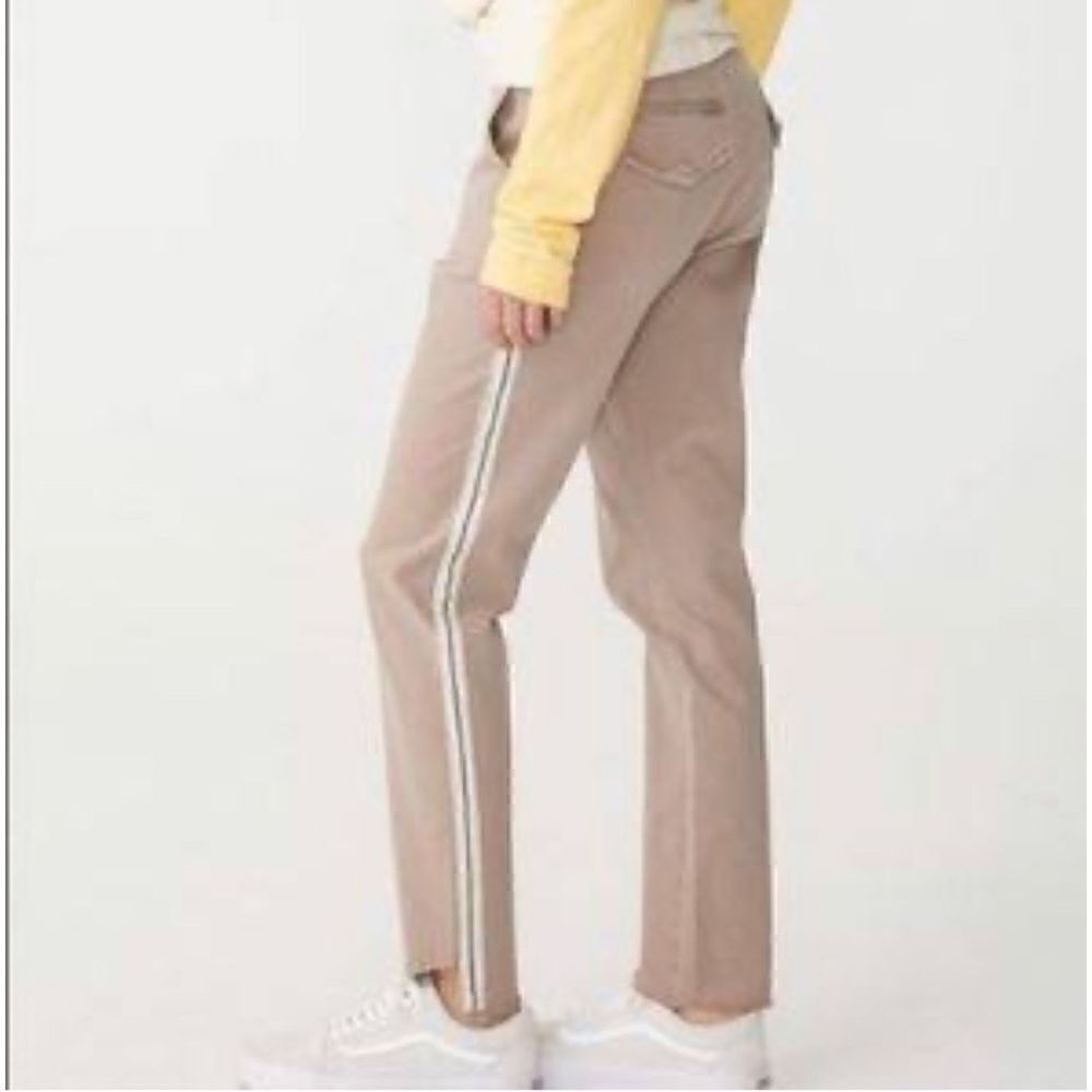 Monrow Racer Stripe Kaki Chino Pants Size 25